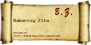 Babarczy Zita névjegykártya